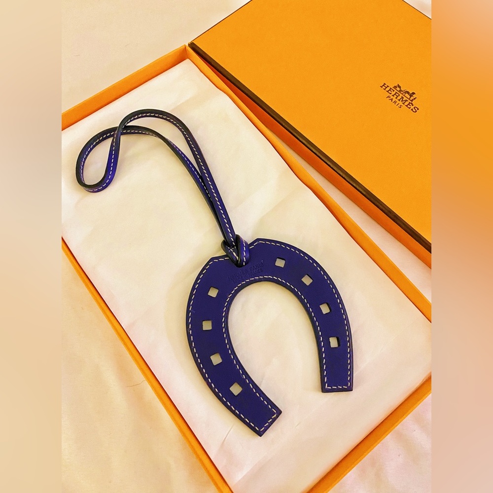 Hermes Authentic Paddock cheval leather bag charm